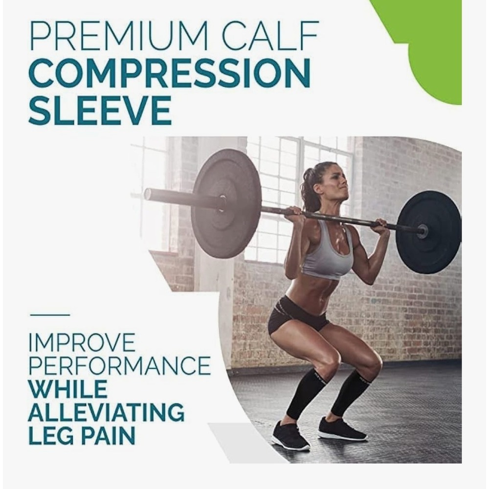 Run Forever 2 pack Sports Calf Compression Sleeves 20-30 MMHG small